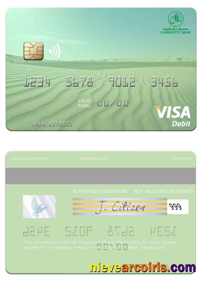 Mauritania Chinguitty Bank visa debit card